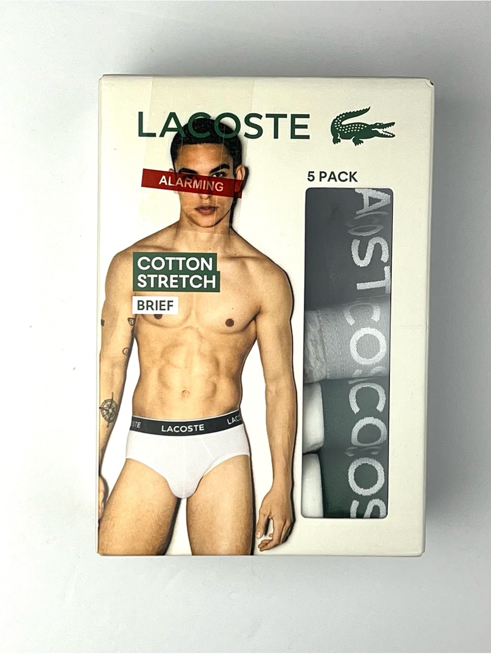 Lacoste 5 Pack Cotton Stretch Brief Soft Touch Breathable Ultra Comfort Men Siz